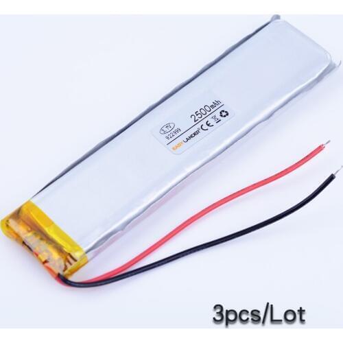 3pcs/Lot 982999 3.7V 2500mAh Rechargeable Lithium Li Polymer Li-ion Battery For mp3 mp4 DVR GPS PDA psp bluetooth Speaker 983099