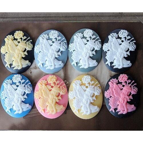 30PCS 30x40mm Flower Resin Cabochon Jewelry Supplies Decoration DIY findings- (CAB-ZB)