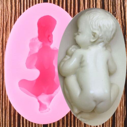3D Baby Shape Silicone Molds Fondant Cake Decorating Tools DIY Craft Soap Resin Clay Mould Candy Chocolate Gumpaste Moulds
