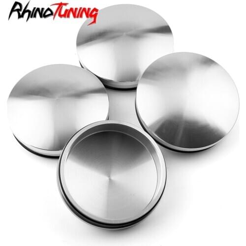 4pcs 69mm 65mm Car Wheel Center Hubcaps Metal Laser Sliver Dust-proof Hood Cover For Rims Auto Styling