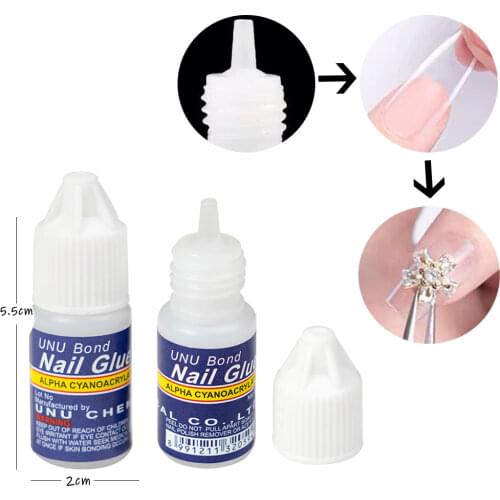 5 Bottle/Lot Fast Dry Fake Nail Tips Glue For DIY Acrylic Rhinestone Polish Manicure Crystal Nails Decoration Tool Liquid Set #5
