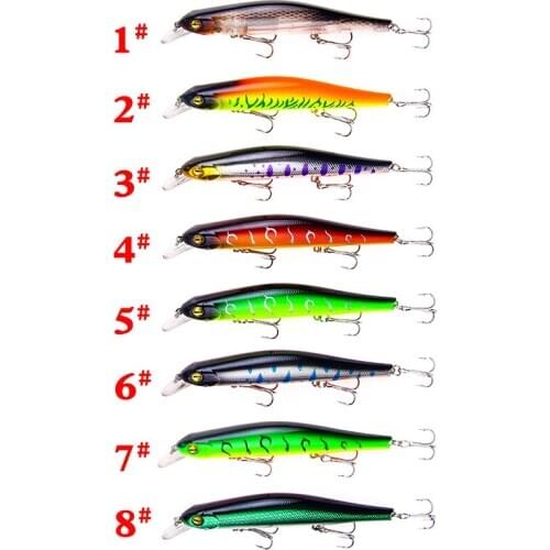 8pcs 11cm 17g magnet weight system long casting New model fishing lures hard bait dive 0.8-1.2m quality wobblers minnow