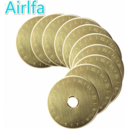 Airlfa for 50pcs /Lot Gold Titanium Coated 45mm Replacement Rotary cutter blades more durable and sharp