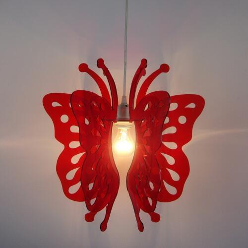 Acrylic Deoration Lamp DIY Red Butterfly Pendant Lights Personality Lighting Fitting christmas decorations for home light lampe