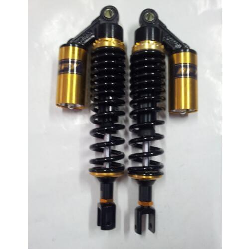 High Quality 350mm Clevis nitrogen air shock absorber 8mm spring for motorcycle atv quad black+gold color