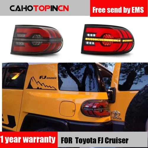 Car LED Tail Light Taillight For Toyota FJ Cruiser 2007 - 2020 LED Rear Running Light + Brake Lamp + Dynamic Turn Signal