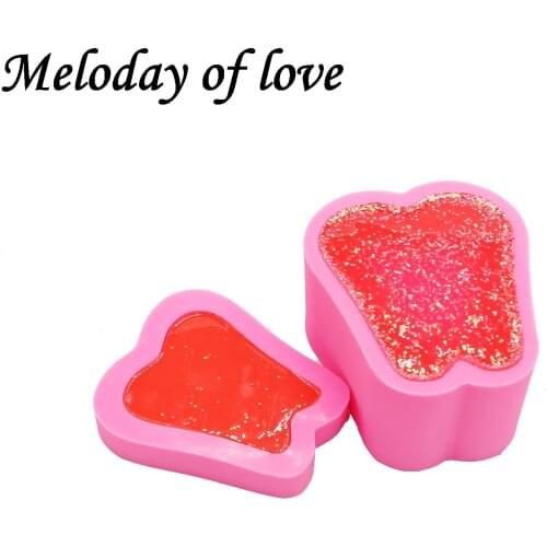Shiny Tooth shape Woman girl Jewelry storage box molds for DIY epoxy model resin moulds silicone custom mold DY0086