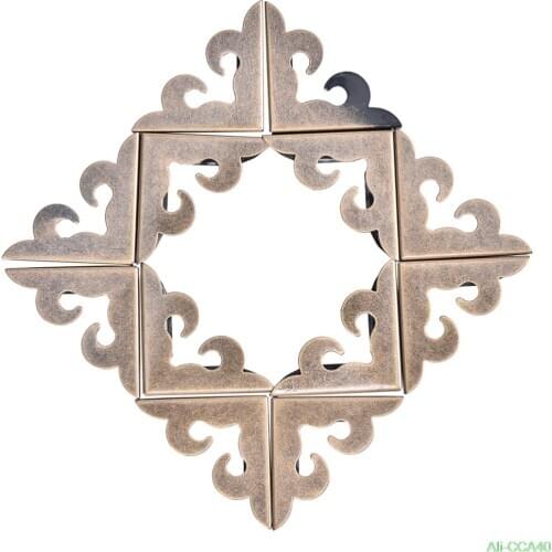 Case Box Corners Brackets Decorative For Furniture Decor Triangle Rattan Carved 27MM 12 Pcs/lot