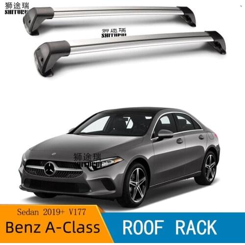 For Benz A-Class 4 Door Sedan 2019-2020 V177 roof bar car special aluminum alloy belt lock shooting RACK CORSS rack