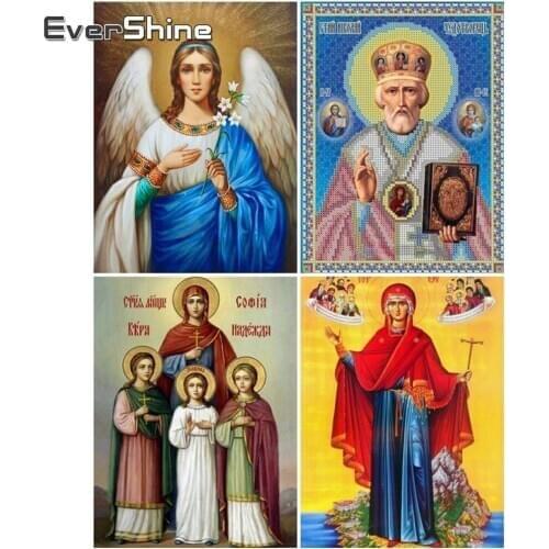EverShine Diamond Embroidery Religion 5D Diamond Painting Full Drill Portrait Cross Stitch Diamond Mosaic Handicraft Art Gift