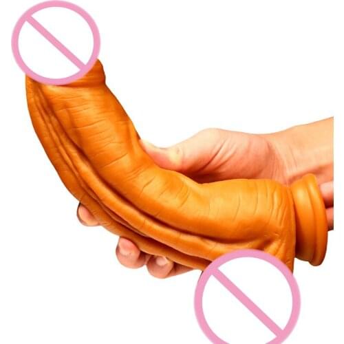 HOWOSEX 25*6cm Soft Huge Dildo Realistic Big Artificial Penis with Suction Cup Sex Toys for Woman Thick Fake Dick Lesbian Adult