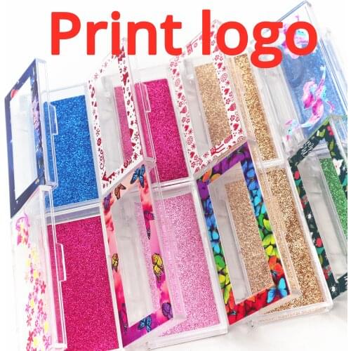 Faux Mink 25mm Lashes In Bulk Wholesale Acrylic box print logo butterfly box False Eyelashes Custom Logo Eyelash Packaging Boxes