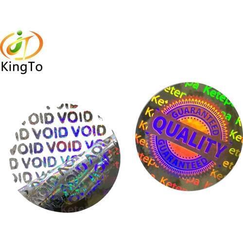 Custom warranty one time use laser tamper evident security void hologram sticker