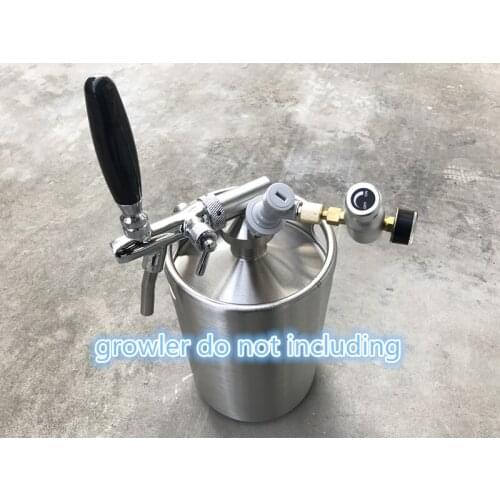 2L 3.6L 5L mini growler spears Beer Spear with Tap Faucet with CO2 Injector Premium Stainless Steel Mini Keg Tap Dispenser