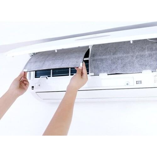 Hot Sales 2Pcs Air Conditioner Wind Outlet Dustproof Protection Cover DIY Self-Adhesion Air Purifying Filter Paper Dropshipping