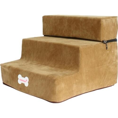 Small Pet Cats Dog 3 Steps Stairs Sofa Bed Breathable Anti-slip Climbing Ladder