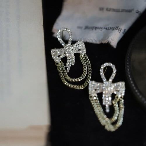 Fashion crystal heart earrings contracted joker long Women Drop earrings Jewelry