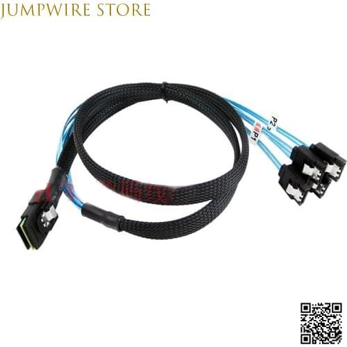 New SATA to SFF8087 Reverse Mini SAS Line Reverse Hard Disk Backplane to Motherboard Data Line 0.75M