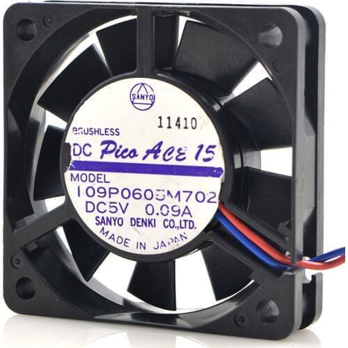 Original FOR sanyo SAN ace 15 5V 0.09a 109P0605M702 6015 6CM cooling fan