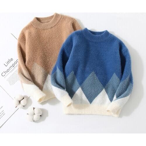 2020 Autumn Winter Kids Thicken Sweater Children New Year Clothing Boys Girls Cotton Pullover Baby Costumes SD99