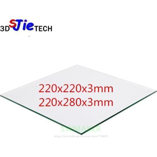 220*220*3mm 220x280x3mm Borosilicate Glass Build Plate For Heated Bed DIY TEVO Tarantula 3D Printer parts
