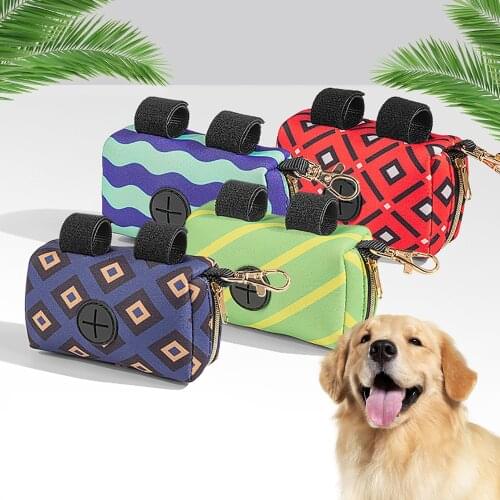 Portable Dog Poop Bag Dispenser Outdoor Waste Bag Holder Pet Puppy Cat Pick Up Garbage Storage Bag Pouch Container Pet Suppies