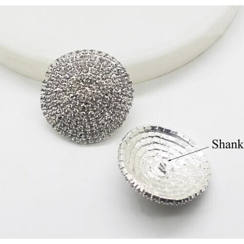 10Pcs/Lot 30MM iamonte Rhinestones Buttons for Decoration of Wedding Party Hair Bows Accessories Ribbon Flatback