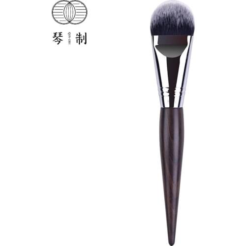 QINZHI Professional Handmade Make Up Brush G201 Flat Round Foundation Brush Soft Synthetic Fiber Makeup Brushes
