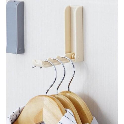 Foldable Hanging Hook Bathroom Kitchen Hanging Self Adhesive Traceless Supplies Accessorie Hook Up Door Hook Hanger TSLM2