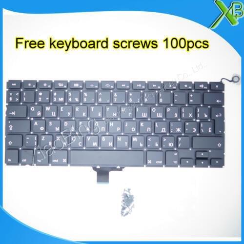 Brand New For MacBook Pro 13.3" A1278 RU Russian keyboard+100pcs keyboard screws 2008-2012 Years