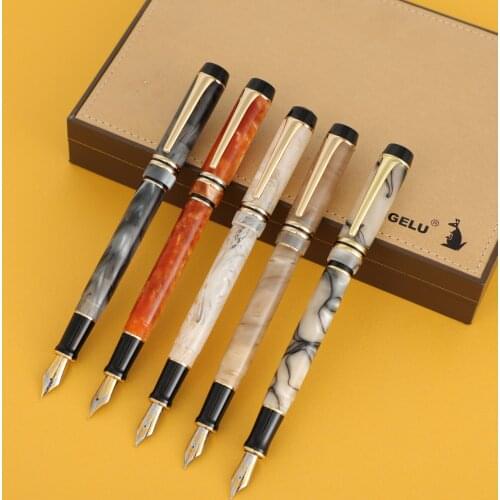 KAigelu 316 NEW style Celluloid Fountain Pen, Beautiful Marble Crystal Pattern Ink Pen Writing Gift For Office Business