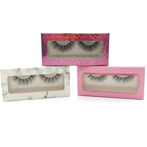 Wholesale Paper False Eyelash Packaging Box Lash Boxes Packaging Custom Logo 25mm Mink Eyelashes Marble Case Box