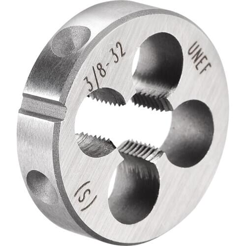 Uxcell 3/8-32 UNEF Round Die Machine Thread Die Tool Steel 6G Accuracy Class 30mm / 1.2" OD Round Threading Die