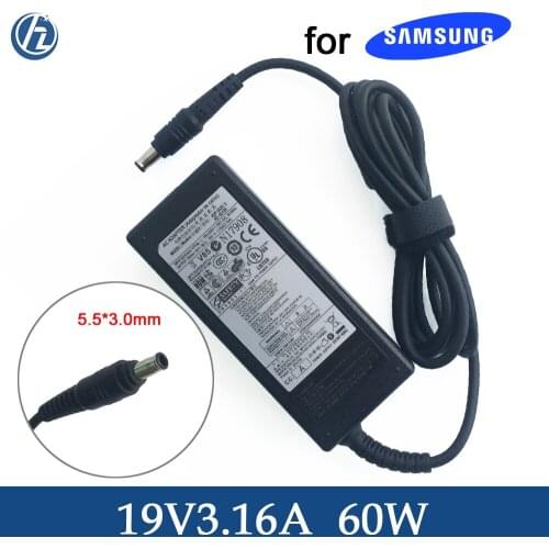 Laptop Charger 19V 3.16A 60W power Adapter for Samsung AD-6019R 0335A1960 CPA09-004A QX410 Q430 R540E R440I R480I R430I NP270E4
