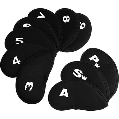 Portable Golf Club Head Covers Iron Putter Protective Cover Putter Headcover Protector Set Outdoor Sports Golf Accessories 10Pcs