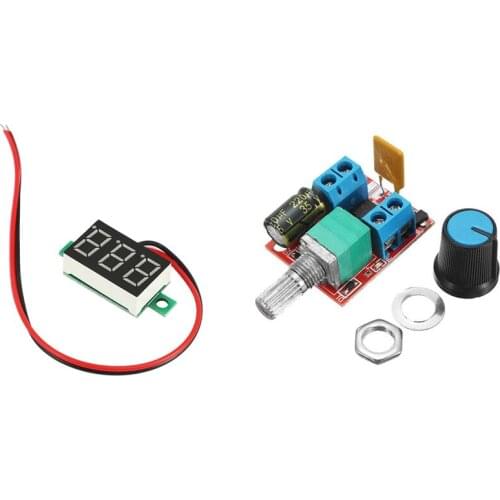 0.36Inch Digital DC 3-30V Car Voltmeter Gauge Voltage Volt LED Panel Meter 2 Wire & 5V-30V DC PWM Speed Controller