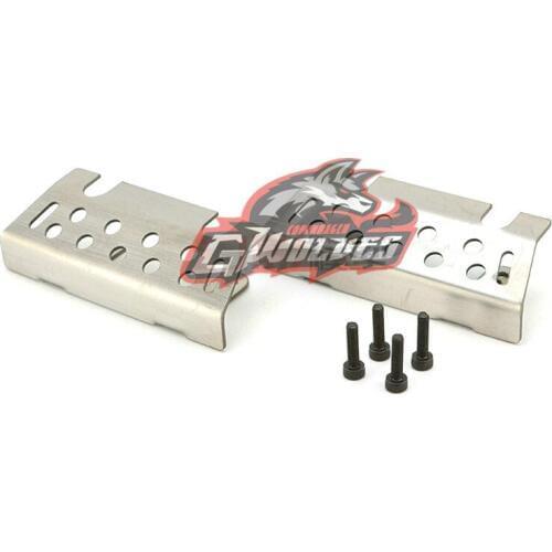GWOLVES 1pair Front and rear stainless steel protective metal guard chassis armor for TRAX TRX-4 Tactical free shipping