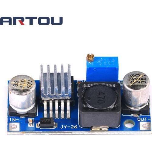 1PCS LM2596S DC-DC 3.2-46V to 1.25-35V Step Down Adjustable Power Supply Module LED Lithium Charger With Heat Sink