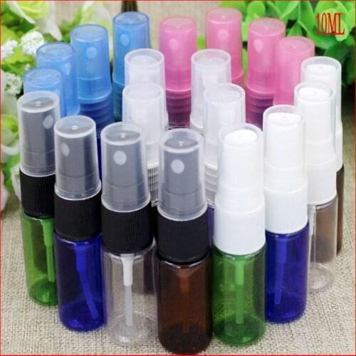 10ML PET plastic mist Spray pump bottle cosmetic container Refillable Bottles Make up water Sample bottle