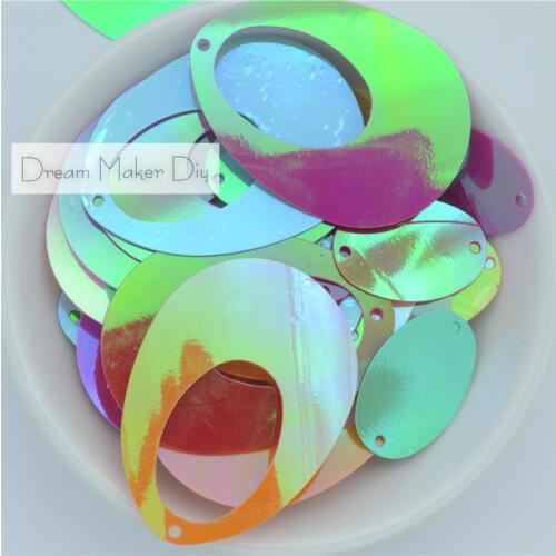 300pcs/lot 27*38&14*21mm mix abOval/Egg Shape Flat Loose Sequins Paillette Sewing,Wedding Craft,Women Kids DIY Garment Accessory