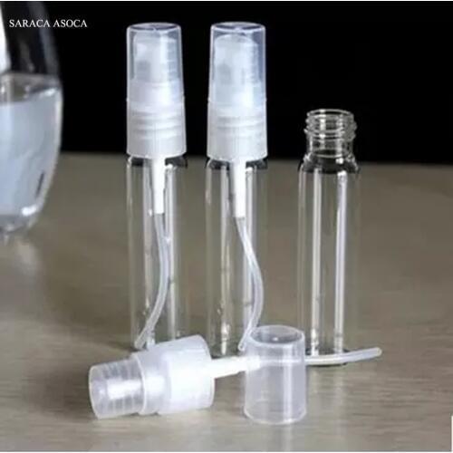 5ml Transparent Black Glass Refillable Bottles 100pcs/lot Spray Clear Perfume Bottles Wholesale