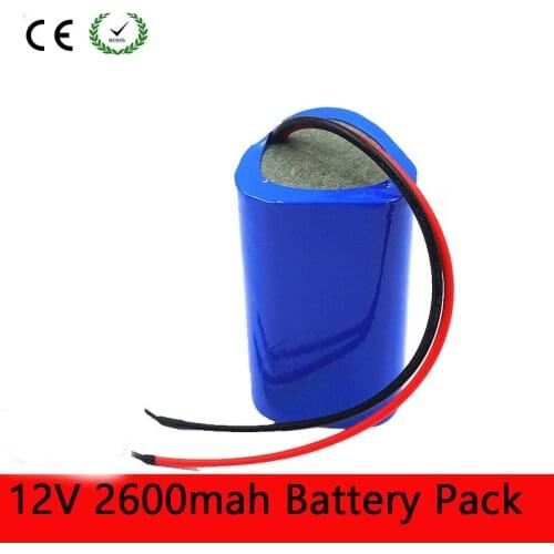 12V 2600mAh Battery Pack 18650 Battery Pack 3S 1P 12.6V Rechargeable Batteries For Portable Charger/LED/ Hot Sale
