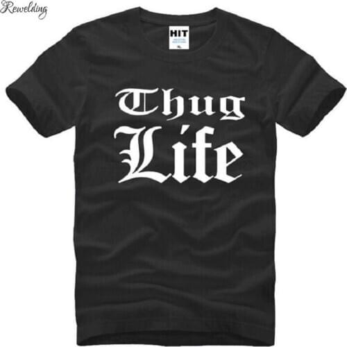Thug Life Tupac 2PAC Printed T Shirt Men Hip Hop Short Sleeve O-Neck Cotton Man T-Shirt Cool Tee Shirt Homme Camisa Masculina
