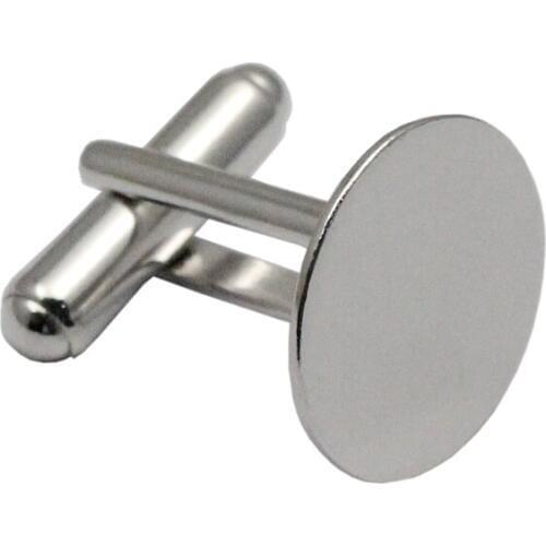 Beadsnice ID33656smt17 2pcs(1pair)/lot Sterling Silver Cuff Links Jewelry Wholesale Cufflink Blanks DIY Cufflink Flat Pad Men