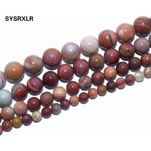 Free Shipping Natural Pink Petrified Wood Stone Round Beads For Jewelry Making DIY Bracelet Necklace 6/8/10/12 MM Strand 15