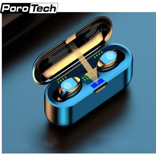 Wireless Bluetooth 5.0 Earphones Mini Earbuds Earphone Deep Bass Sport Headset 9D Surround Sound Earphone Charging Box F95