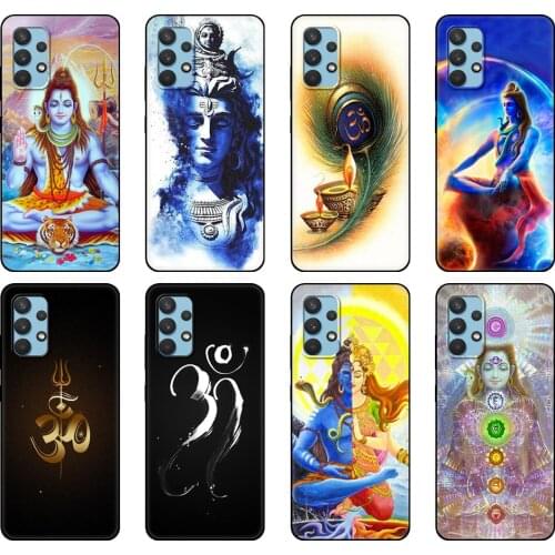 Black tpu Case For Samsung galaxy A32 A42 A52 A72 4g 5g S21 PLUS ultra back cover Lord Shiva Hindu God Buddha India Mahakal