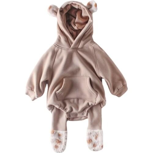 Cute Autumn Winter Infant Baby Girls Leopard Rompers Clothing Kids Boy Girl Long Sleeve Rompers Clothes