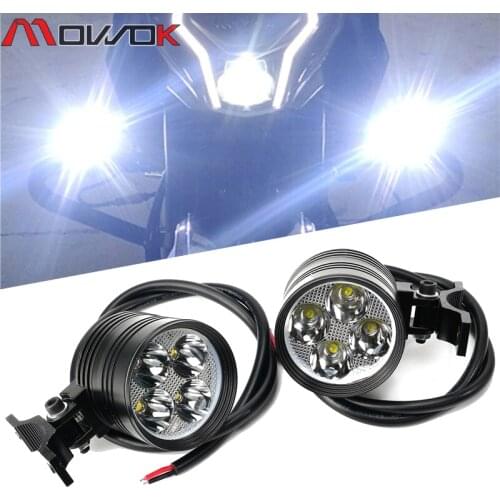 For KTM 1290 Super Adventure 990 1050 1090 1190 Adventure Motorcycle White Headlights Auxiliary Lamp 12V LED Spot Head Lights