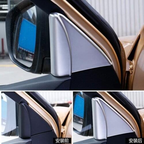 For Nissan Terra 2018 2PCS Matte ABS Chrome A Pillar Tweeter Decorative Light Box Cover Trim Car Styling Free Shipping